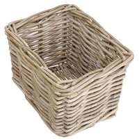 Cesto piccolo in legno vero rattan kabu  cm 27 x 21 h 24 cm