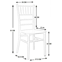 Sedia Chiavarina in plastica polipropilene giallo ottone modello rinforzato