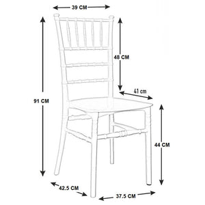 Sedia Chiavarina in plastica polipropilene giallo ottone modello rinforzato