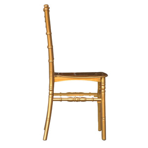 Sedia Chiavarina in plastica polipropilene giallo ottone modello rinforzato