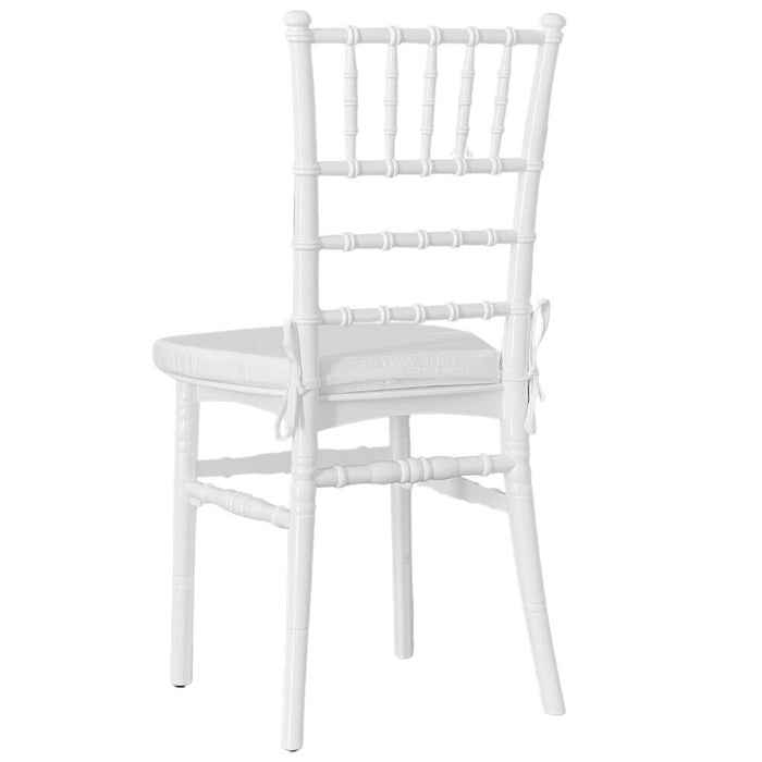 Sedia chiavarina bianca modello rinforzato con innovativo cuscino antiscivolo