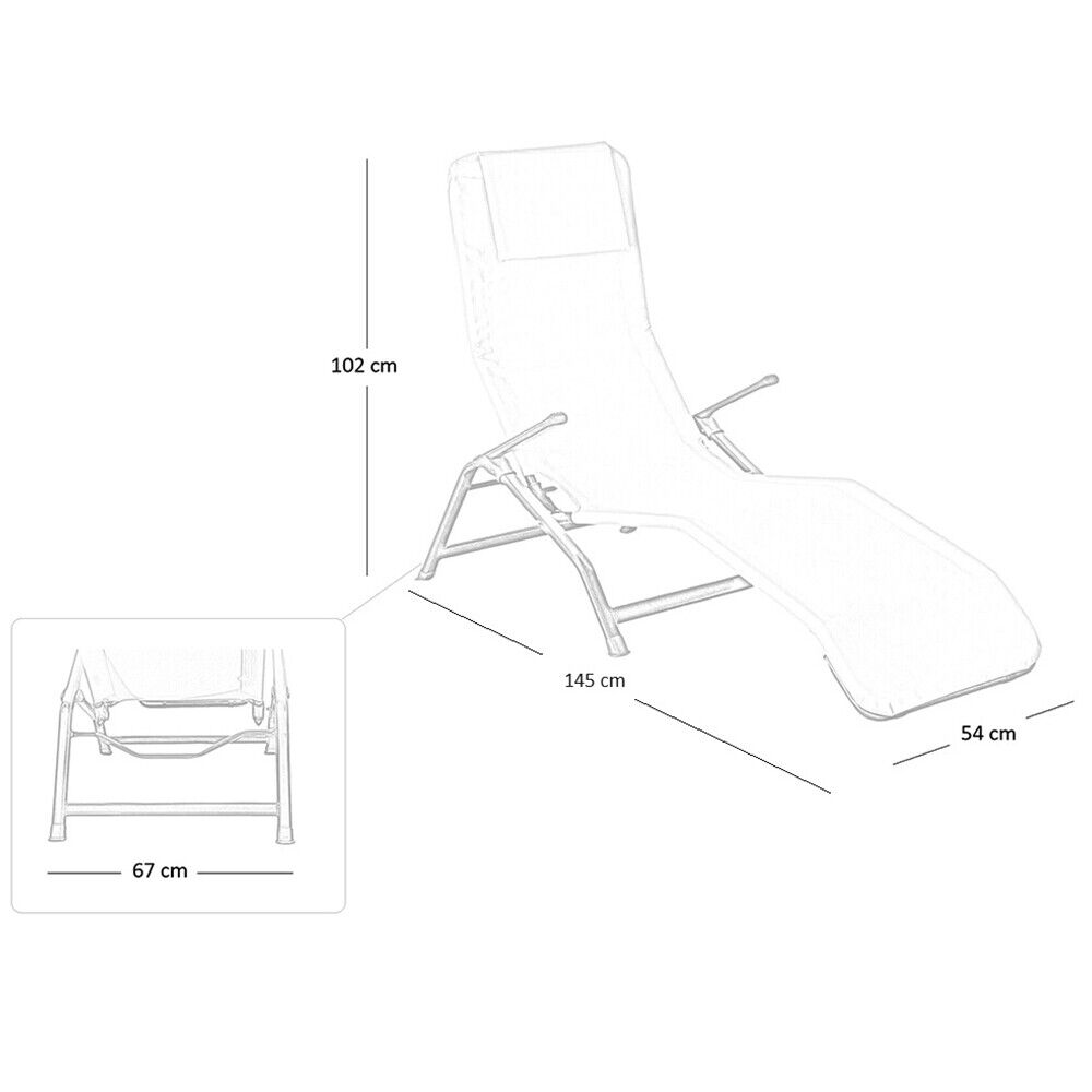 Sdraio lettino Metal Far Beachtlux acciaio oscillante grigio esterno New 2024