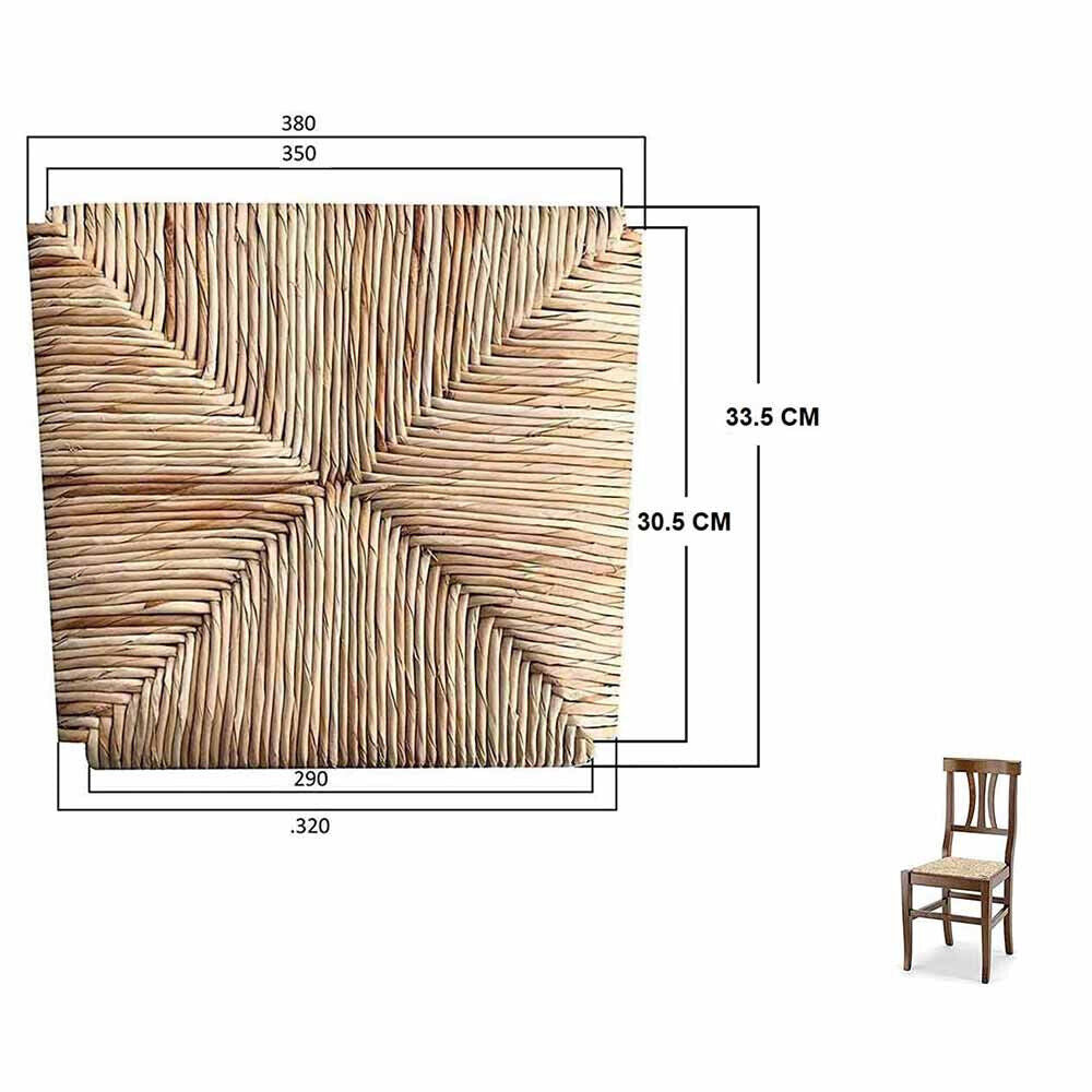 Set 6 sedute di ricambio modello Arte Povera in paglia di riso per sedia