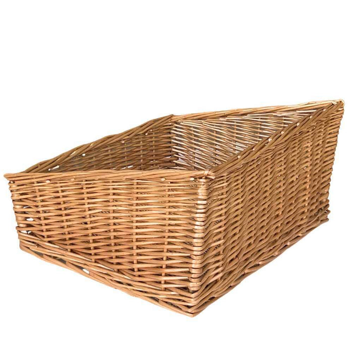 Cesta espositore portapane in vimini contenitore rettangolare 43,5 x 32 x h20 cm