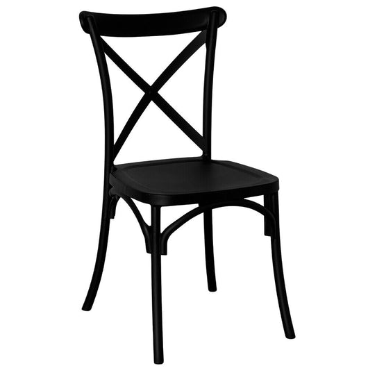 Sedia modello Sprint in plastica polipropilene colore nero monoblocco impilabile