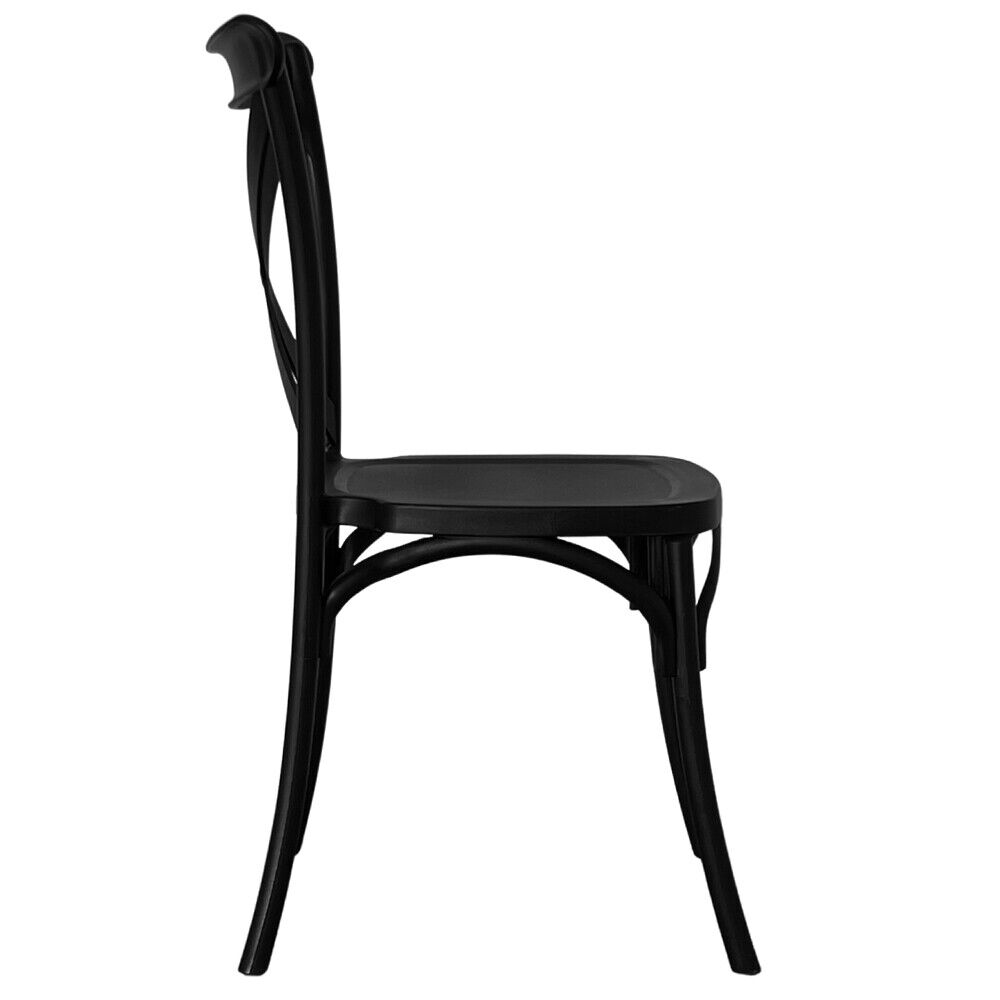 Sedia modello Sprint in plastica polipropilene colore nero monoblocco impilabile