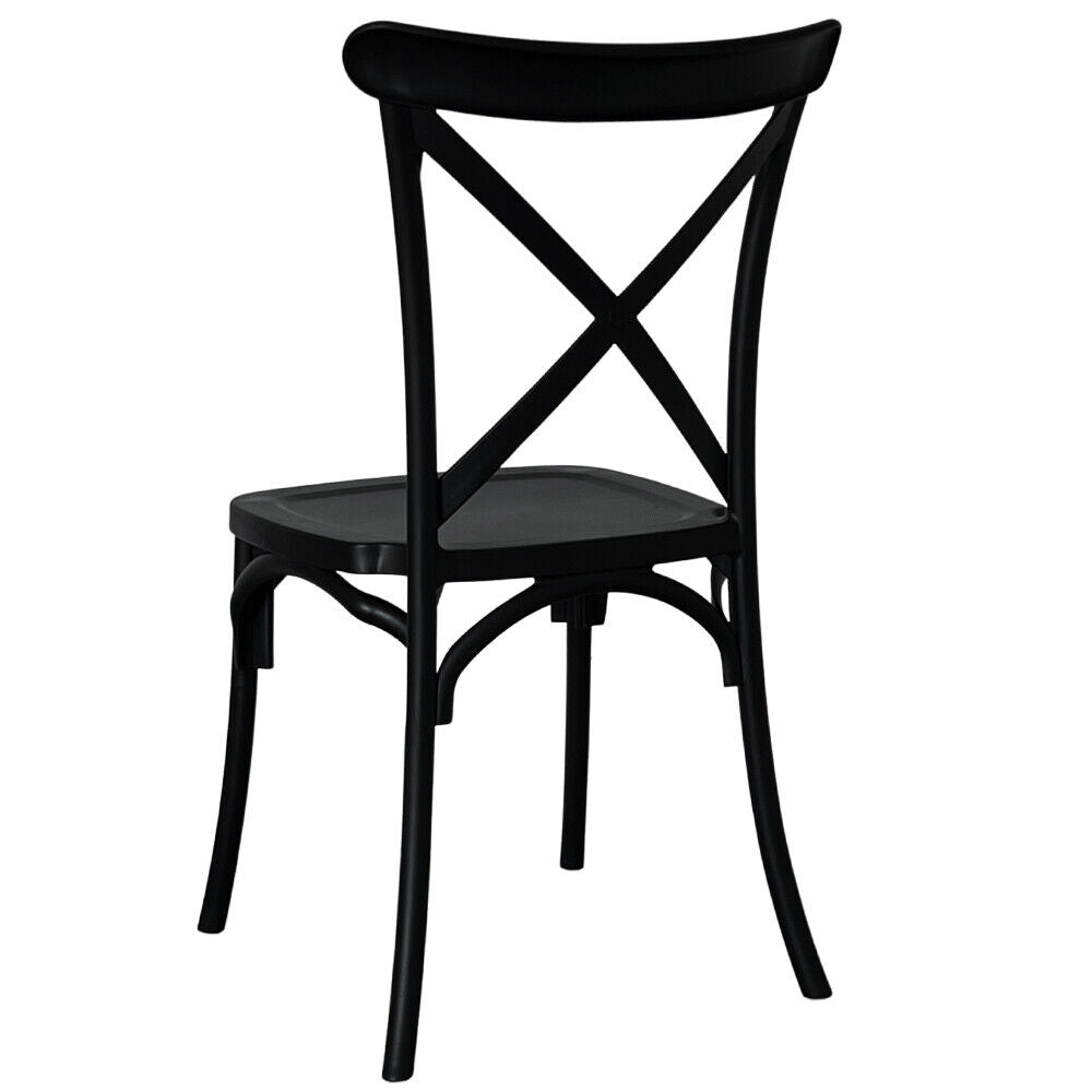 Sedia modello Sprint in plastica polipropilene colore nero monoblocco impilabile