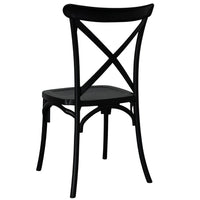 Sedia modello Sprint in plastica polipropilene colore nero monoblocco impilabile