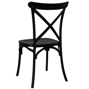 Sedia modello Sprint in plastica polipropilene colore nero monoblocco impilabile