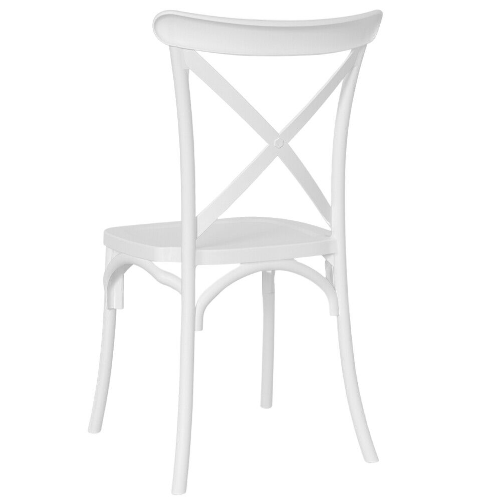Sedia in plastica polipropilene bianca sprint impilabile a croce