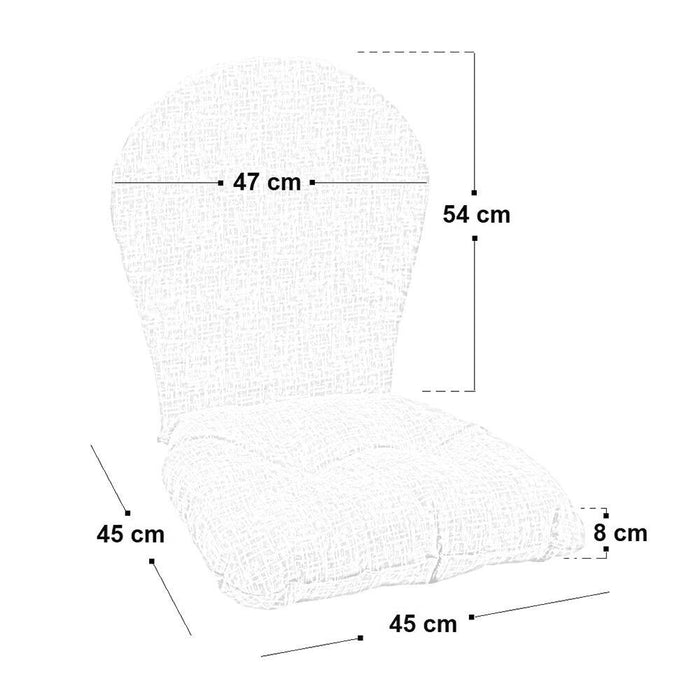 Cuscino per poltrona sedia big sole in vimini e bambù  fantasia senape