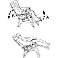 Sedia a  sdraio pieghevole a gravita' zero textile marrone x 2  giardino