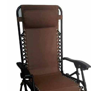 Sedia a  sdraio pieghevole a gravita' zero textile marrone x 2  giardino