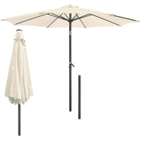 Ombrellone da giardino bianco palo centrale diametro m 2,40 esagonale