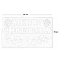 Zerbino rettangolare in fibra di cocco Merry Christmas cm 45 x 75 casa ingresso