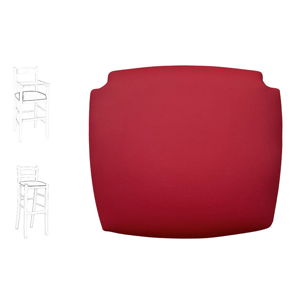 Sedile Ricambio Similpelle Rosso per Seggiolone e Sgabelli in Legno