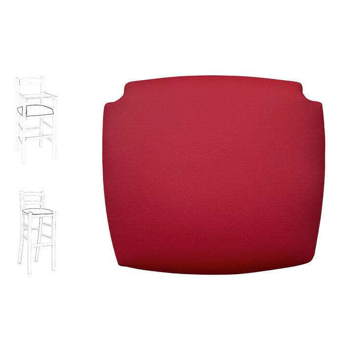 Sedile Ricambio Similpelle Rosso per Seggiolone e Sgabelli in Legno