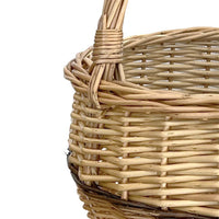 Cesto in vimini paniere Giulia tondo con manico cm 30 x h 24