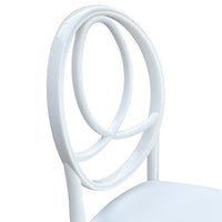 Sedia bianca con cuscino similpelle new phoenix in plastica monoblocco