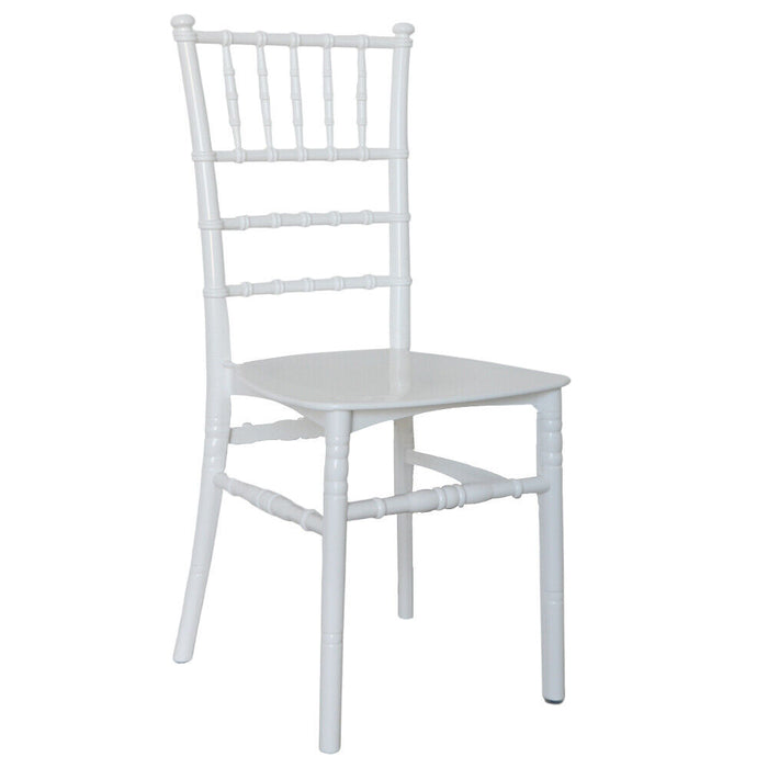 Sedia Chiavarina impilabile in plastica polipropilene bianco modello rinforzato