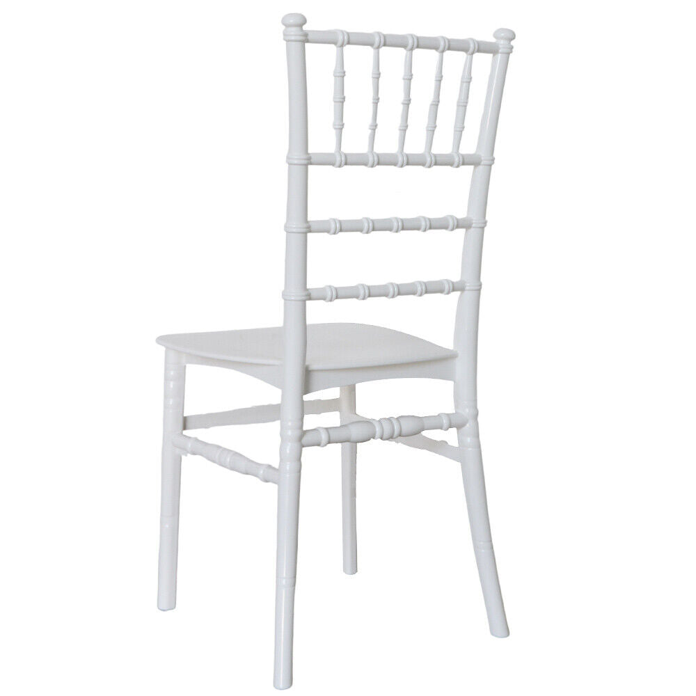 Sedia Chiavarina impilabile in plastica polipropilene bianco modello rinforzato