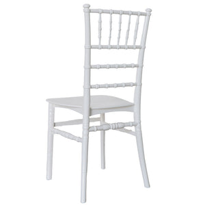 Sedia Chiavarina impilabile in plastica polipropilene bianco modello rinforzato