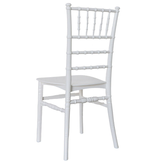 Sedia Chiavarina impilabile in plastica polipropilene bianco modello rinforzato