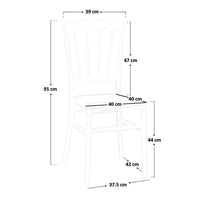 Sedia napoleon in plastica bianca modello rinforzato