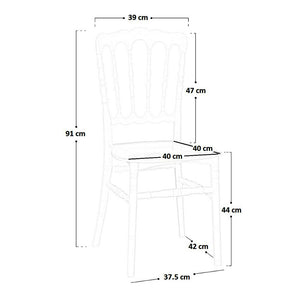 Sedia napoleon in plastica bianca modello rinforzato