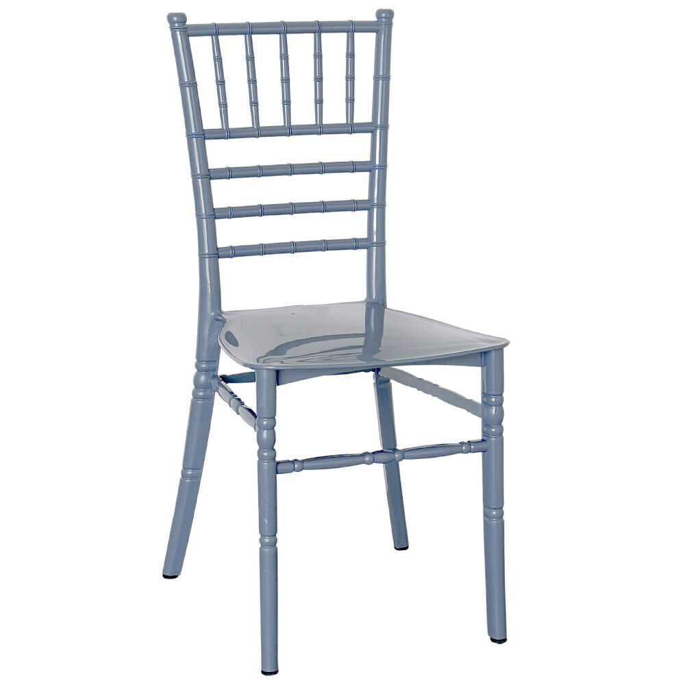 Sedia chiavarina in plastica colore grigio modello rinforzato