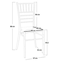 Sedia chiavarina in plastica colore grigio modello rinforzato