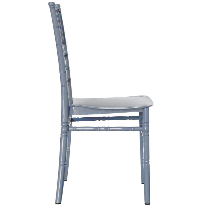 Sedia chiavarina in plastica colore grigio modello rinforzato