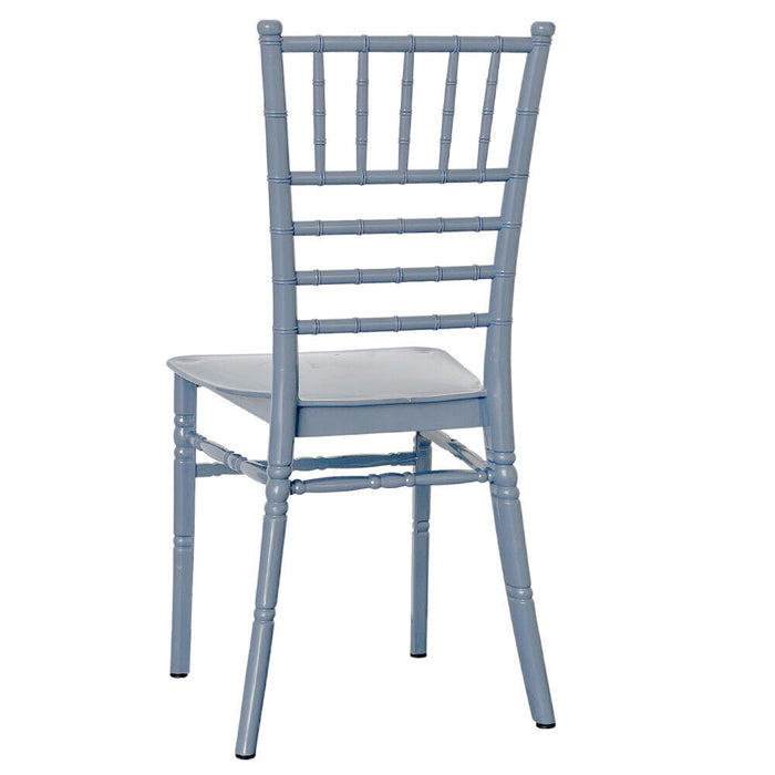 Sedia chiavarina in plastica colore grigio modello rinforzato