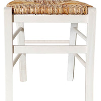 Sedia legno venezia bianco con seduta in paglia di riso