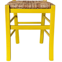 Sedia legno venezia giallo con seduta in paglia di riso