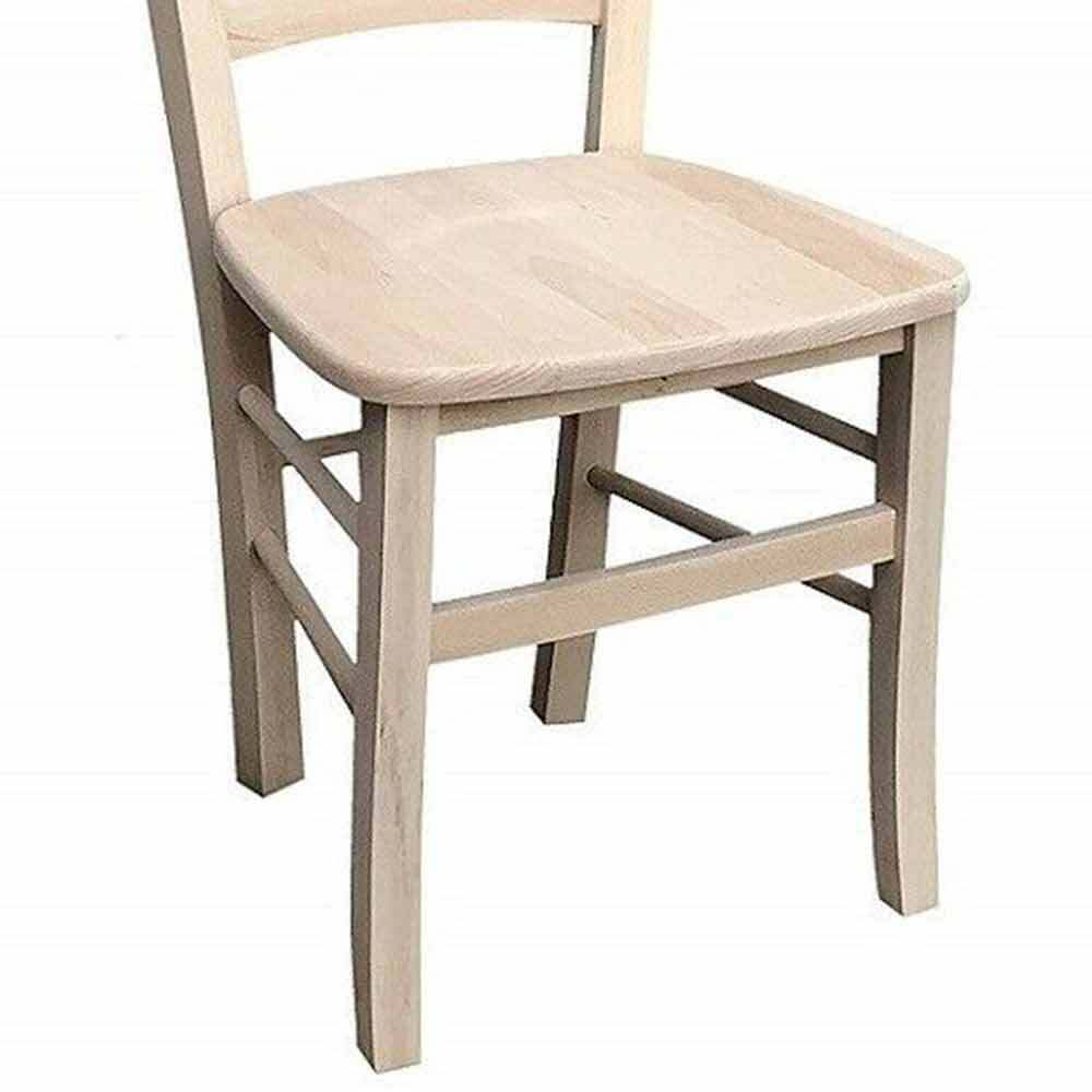 Ricambio per seduta in legno Massello grezzo da verniciare sedia venezia