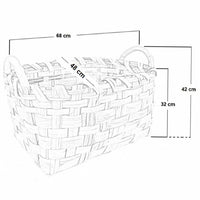 Portalegna sporta cesto cesta portapellet sporta in legno e pellet cm 68