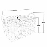 Portalegna sporta cesto cesta portapellet sporta in legno e pellet cm 58