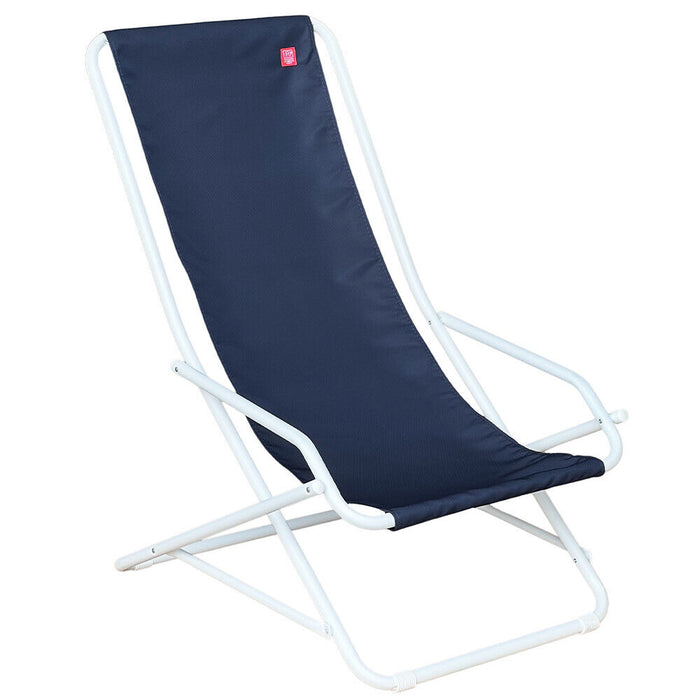 Sedia sdraio dondolina fiam acciaio telo blu 123PE BSBL