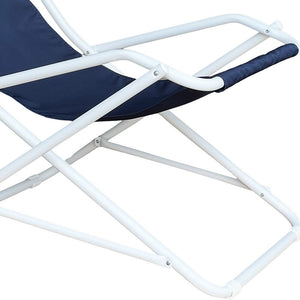 Sedia sdraio dondolina fiam acciaio telo blu 123PE BSBL