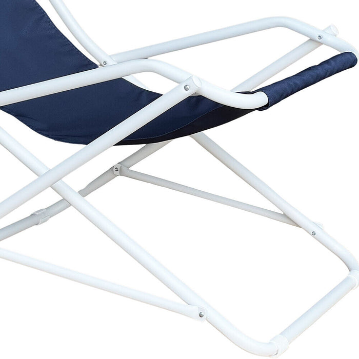 Sedia sdraio dondolina fiam acciaio telo blu 123PE BSBL