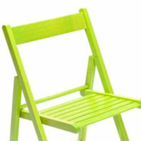 Sedia pieghevole salvaspazio in legno di faggio verde bar casa pub mare giardino