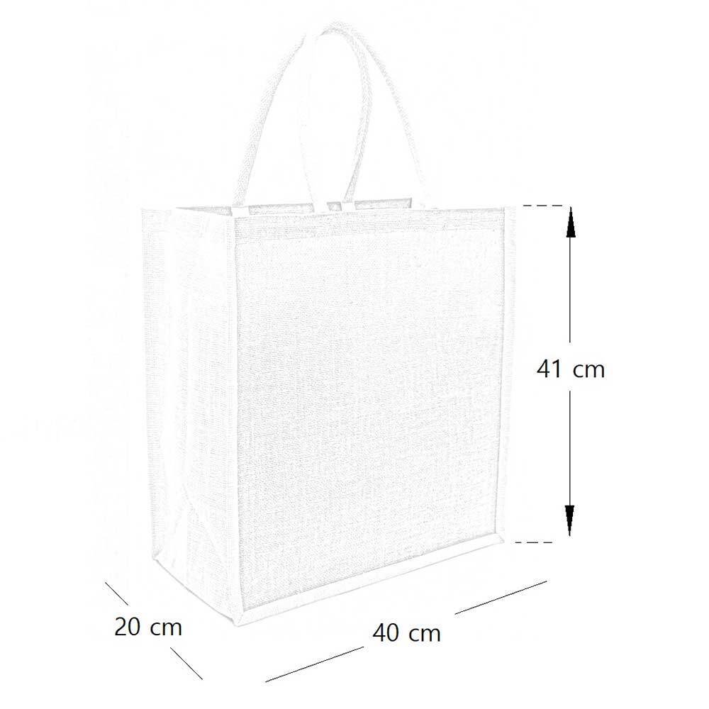 Borsa shopper in juta naturale x 5 pezzi