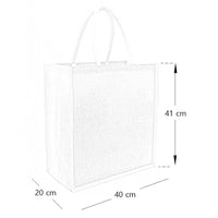 Borsa shopper in juta naturale x 5 pezzi