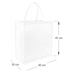 Borsa shopper in juta naturale x 5 pezzi