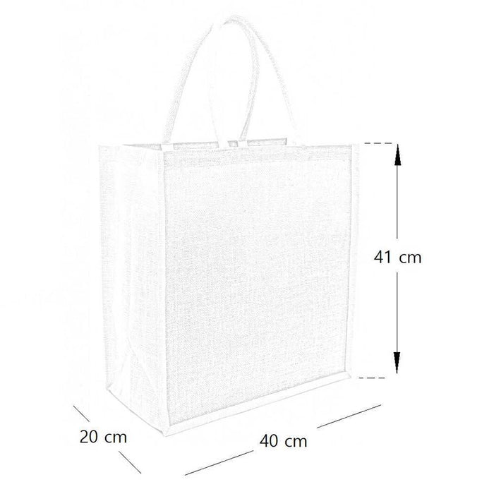 Borsa shopper in juta naturale x 5 pezzi