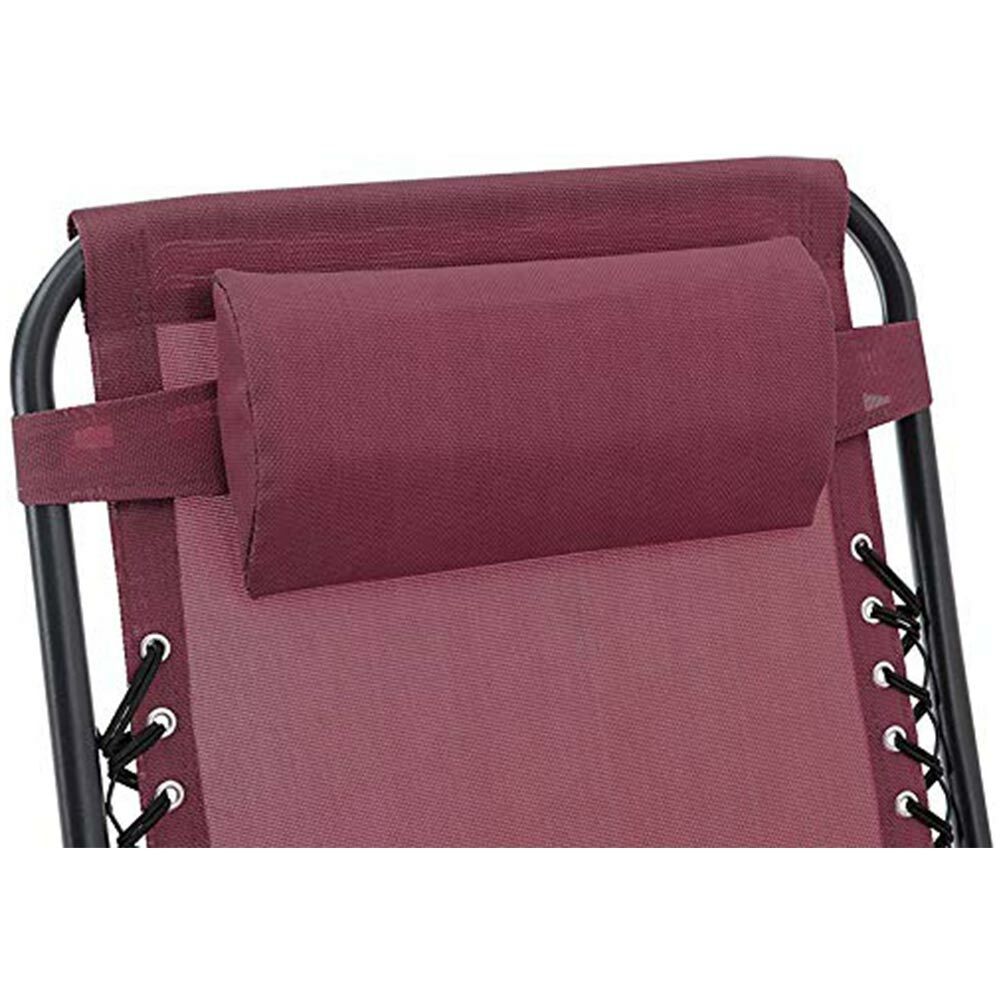 Sedie sdraio richiudibile da esterno a gravita zero rosso / bordeaux x 2