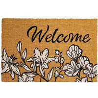 Zerbino classico rettangolare in cocco fiori cm 40 x cm 60