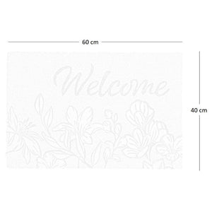 Zerbino classico rettangolare in cocco fiori cm 40 x cm 60