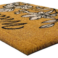 Zerbino classico rettangolare in cocco fiori cm 40 x cm 60